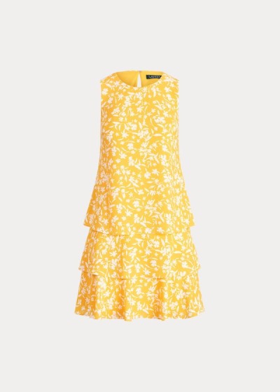 Women's Ralph Lauren Floral Crepe Shift Dresses | 149852CNZ